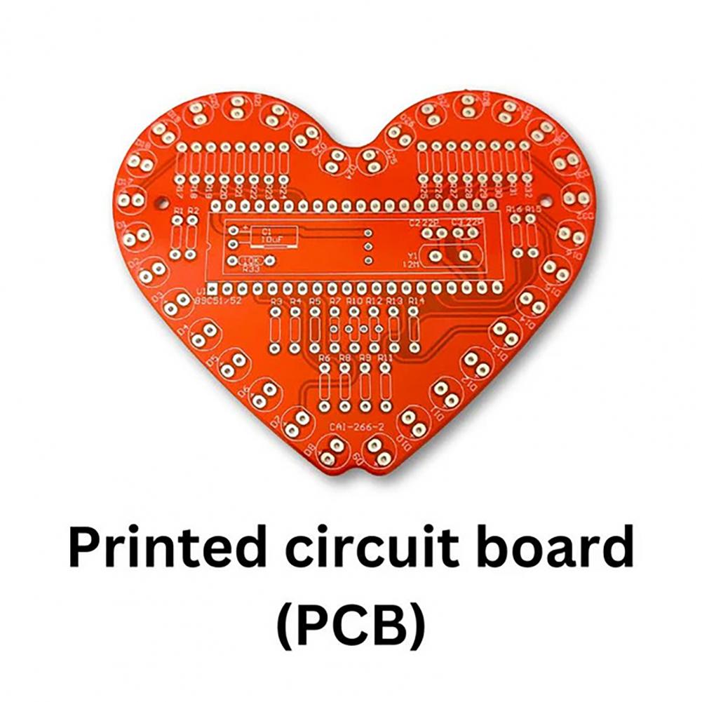 Diy Electronics Workshop - ชุดอุปกรณ์บัดกรีรูปหัวใจพร้อมไฟ LED สำหรับผู้เริ่มต้น ชุดอุปกรณ์บัดกรี RGB อิเล็กทรอนิกส์