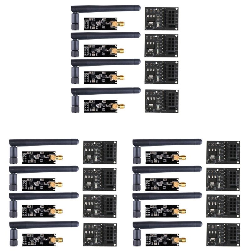 Nrf24L01 Module Wireless - โมดูลไร้สาย NRF24L01+PA+LNA พร้อมเสาอากาศ ระยะไกล 1100 เมตร