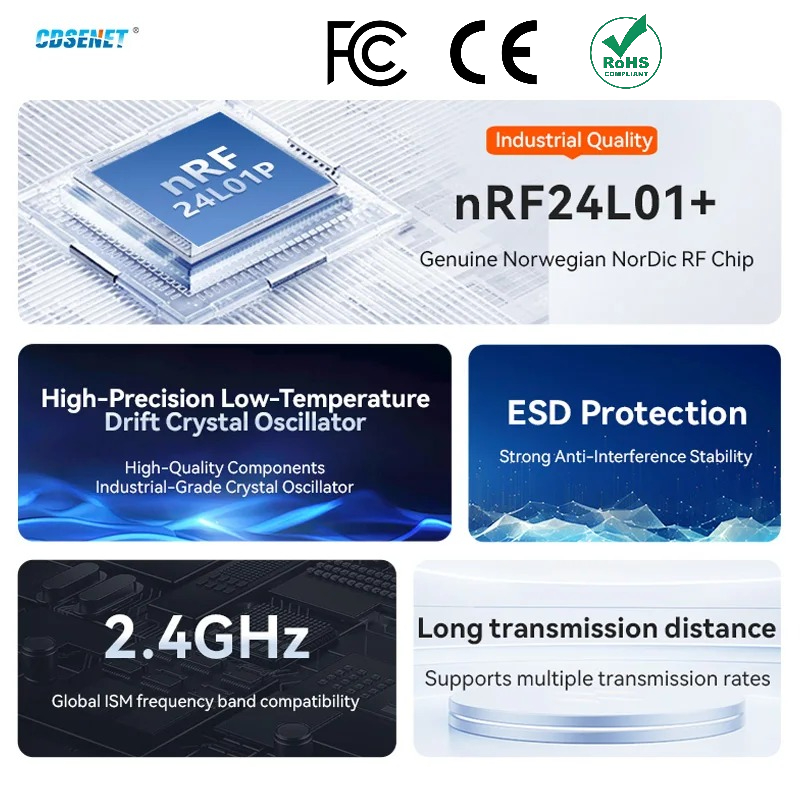 Nrf24L01 Module Wireless - 2 ชิ้น nRF24L01+ PA LNA 2.4GHz