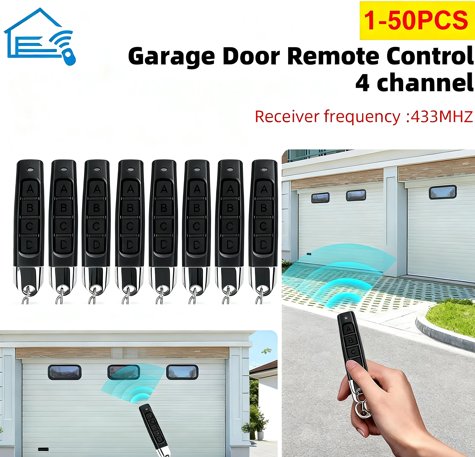 Diy Electronics Button - รีโมทคอนโทรล 433MHz กุญแจรถ รีโมทเปิดประตูโรงรถ รีโมทคอนโทรลแบบคัดลอก คัดลอกรหัส
