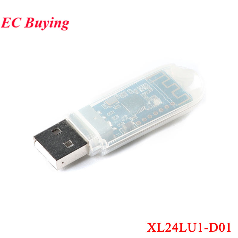Nrf24L01 Module Wireless - XL24LU1-D01 NRF24LU1 โมดูลไร้สายเครื่องรับส่งสัญญาณข้อมูลบอร์ด USB 2.4G 1mW