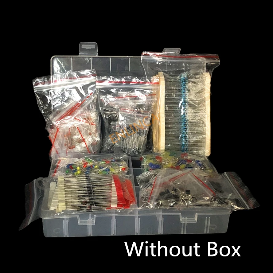 Capacitor Kit Assortment - ตัวต้านทานฟิล์มโลหะชุดไดโอด Led Electrolytic Capacitor เซรามิคชุดทรานซิสเตอร์แพ็ค Diy