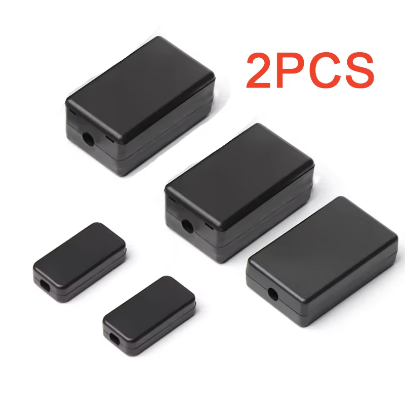 Diy Electronics Supplies - กล่องพลาสติกกันน้ำสีดำ 2 ชิ้น สำหรับงาน DIY กล่องใส่อุปกรณ์อิเล็กทรอนิกส์