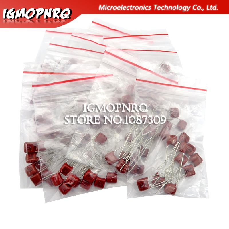 Capacitor Kit Assortment - ชุด100PC = 10Value * 10ชิ้นแผ่นฟิล์มโพลีเอสเตอร์เคลือบโลหะชุดจัดประเภท CBB