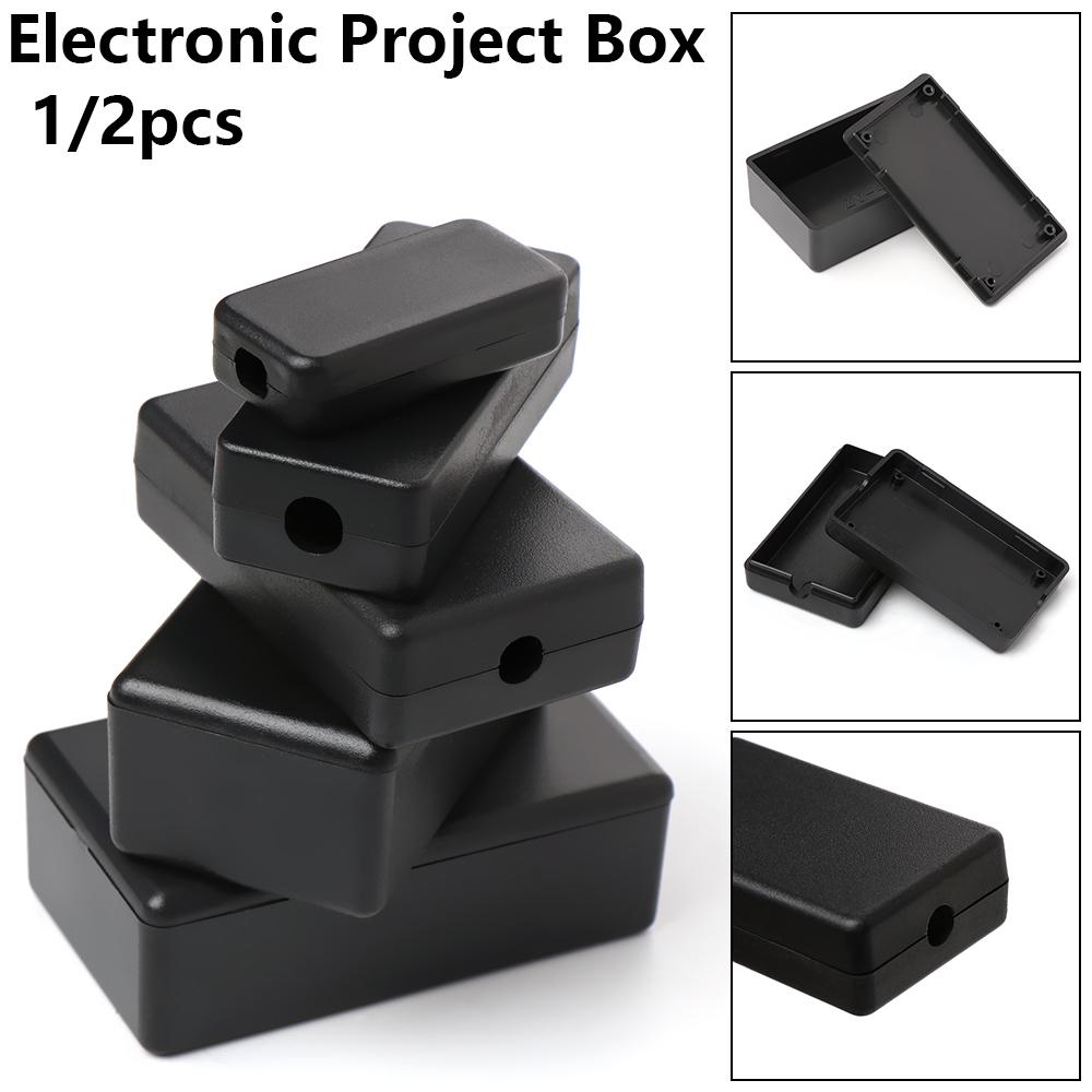 Diy Electronics Supplies - 1/2ชิ้นพลาสติกกันน้ำสีดำอุปกรณ์ DIY ที่อยู่อาศัยเครื่องมือกล่องหุ้มอุปกรณ์อิเล็กทรอนิกส์อิเล็กทรอนิกส์พลาสติก