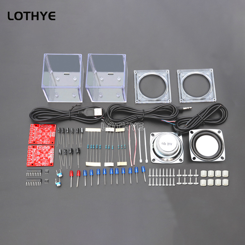 Diy Electronics Audio - ชุดอุปกรณ์อิเล็กทรอนิกส์ DIY ชุดทำลำโพงขนาดเล็ก 2 ช่อง ชิ้นส่วนเสียงขนาดเล็ก