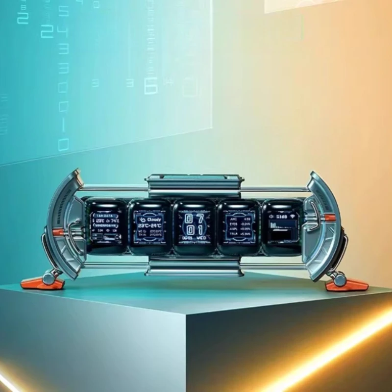 Diy Electronics Table - DIY ฟิกเกอร์อิเล็กตรอน นาฬิกาหลอดฟลูออเรสเซนต์สร้างสรรค์ ของตกแต่งห้องเกม ของตกแต่งโต๊ะทำงาน ของตกแต่งบ้าน
