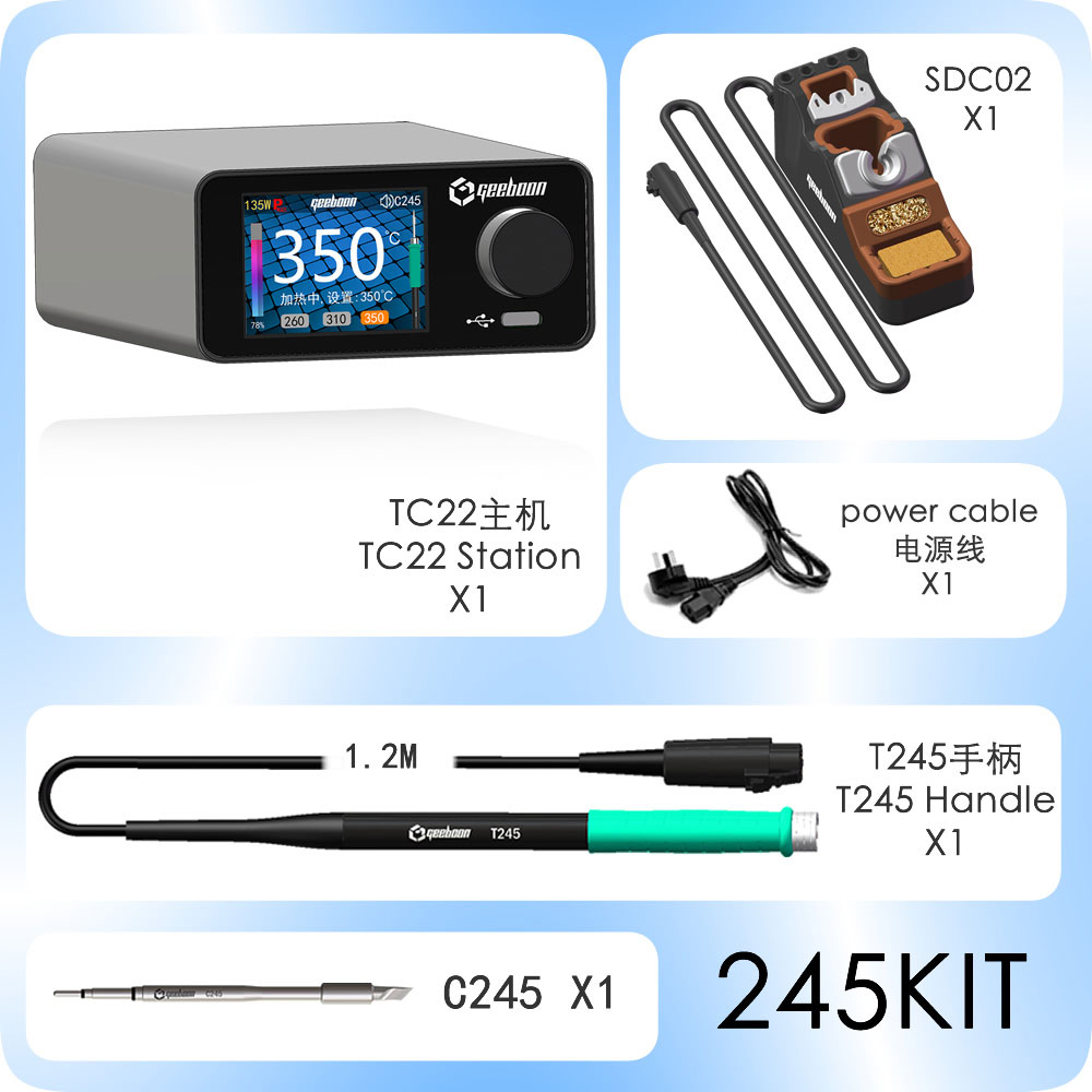 ชุดสถานีบัดกรี GEEBOON TC22 24 - Soldering Iron Kit บทวิจารณ์และราคา