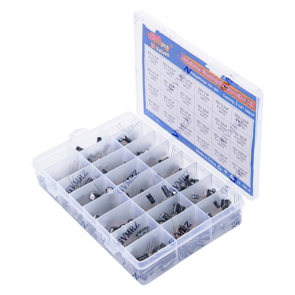 500 ชิ้น/ล็อต 16-50V ชุดตัวเก็ - Capacitor Kit Assortment บทวิจารณ์และราคา