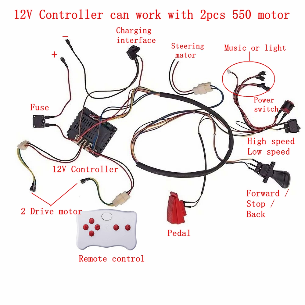 เด็กไฟฟ้ารถ DIY ดัดแปลงสายไฟแล - Diy Electronics Button บทวิจารณ์และราคา
