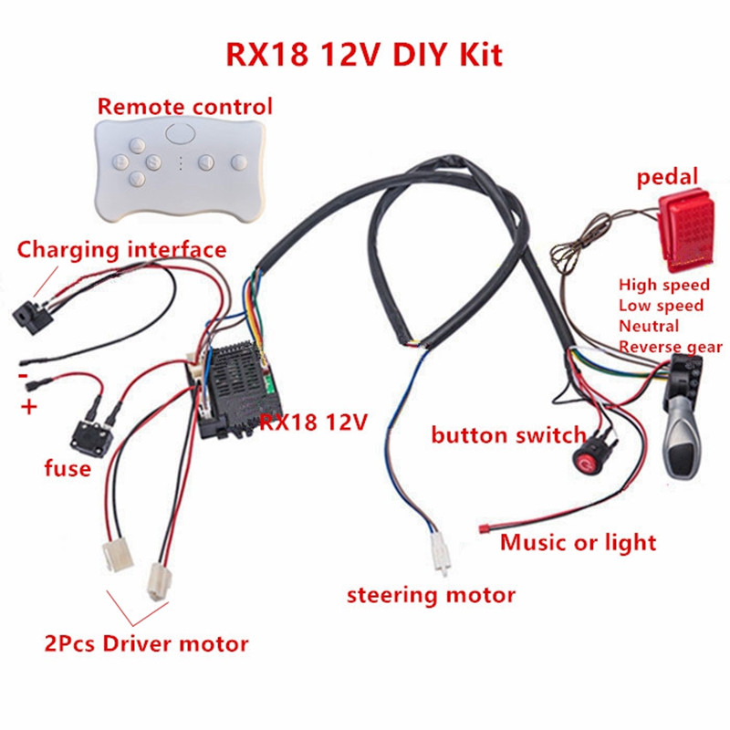 เด็กไฟฟ้ารถ DIY ดัดแปลงสายไฟแล - Diy Electronics Button บทวิจารณ์และราคา