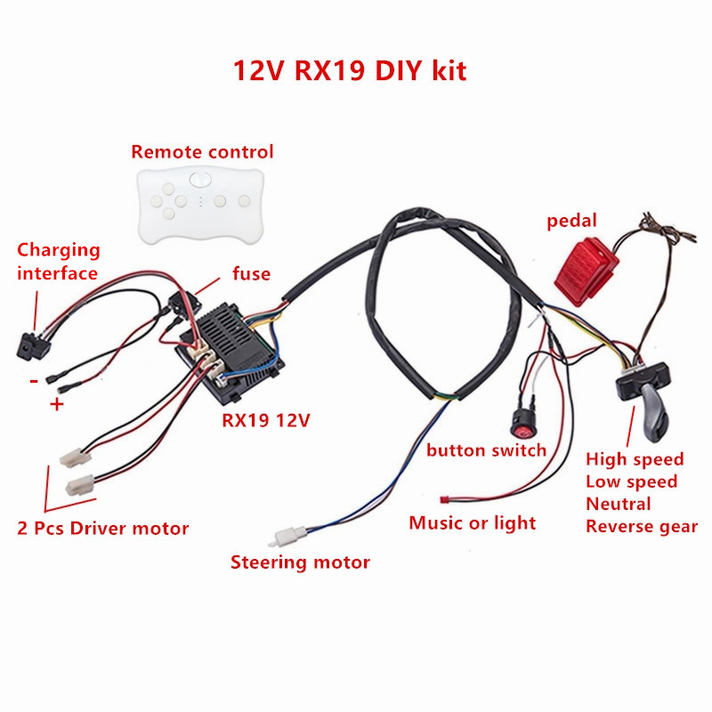 เด็กไฟฟ้ารถ DIY ดัดแปลงสายไฟแล - Diy Electronics Button บทวิจารณ์และราคา