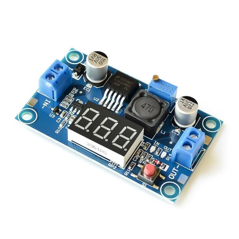 โมดูลจ่ายไฟ LM2596 พร้อมหน้าจอ - Diy Electronics Supplies บทวิจารณ์และราคา