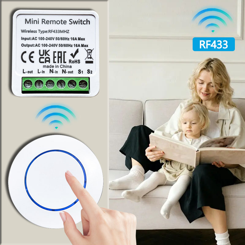 สวิตช์ไฟไร้สาย 433HMz รีเลย์รั - Diy Electronics Button บทวิจารณ์และราคา