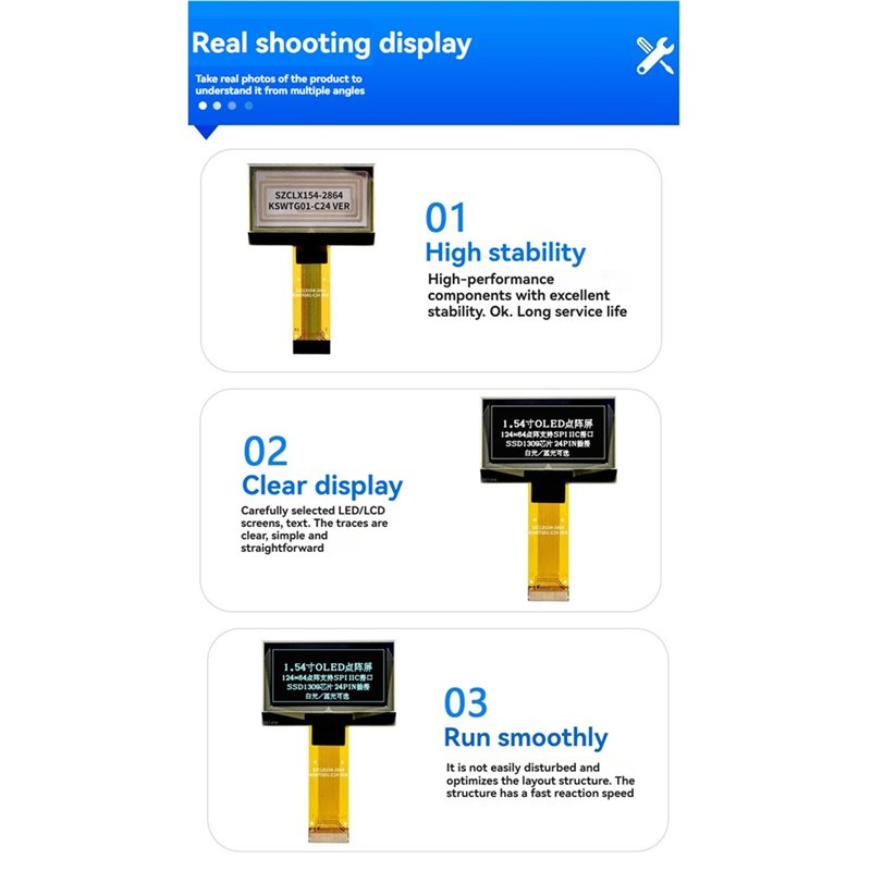 โมดูลจอแสดงผล OLED ชิป SSD1309 - Oled Display Module บทวิจารณ์และราคา