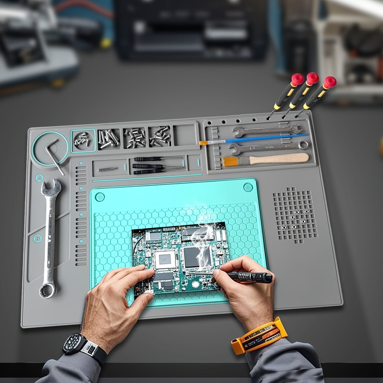 แผ่นรองซิลิโคนกันความร้อนสำหรั - Soldering Iron Kit บทวิจารณ์และราคา