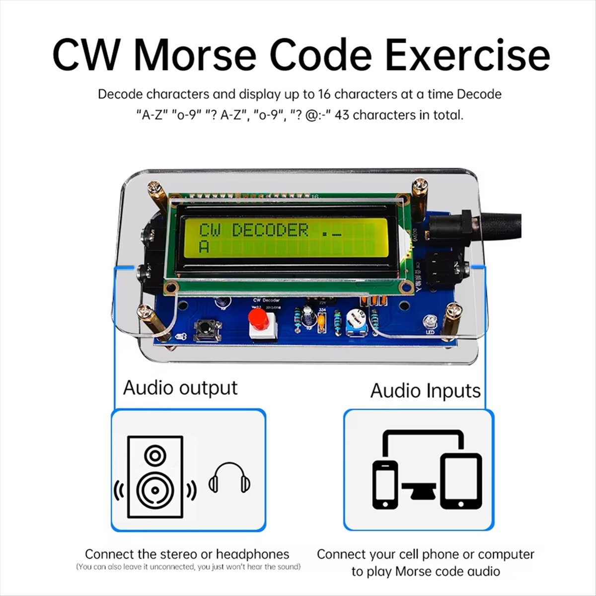 ชุดคิทประกอบวงจรถอดรหัสมอร์ส H - Diy Electronics Audio บทวิจารณ์และราคา