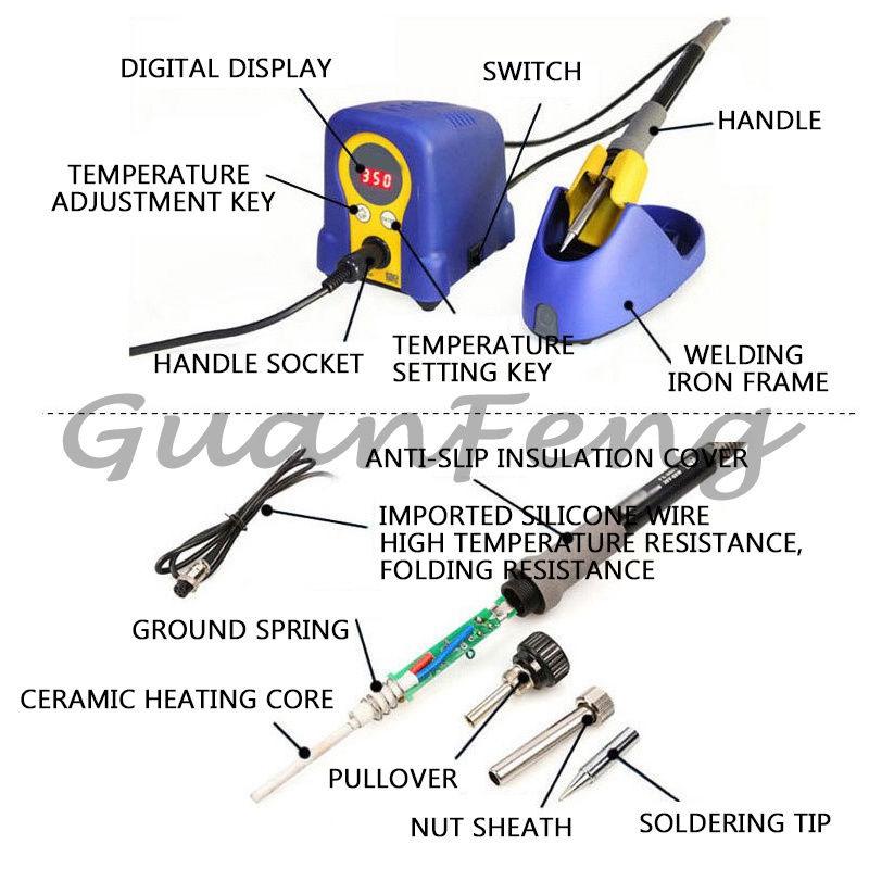 ชุดเครื่องบัดกรีดิจิตอล FX‑888 - Soldering Iron Kit บทวิจารณ์และราคา