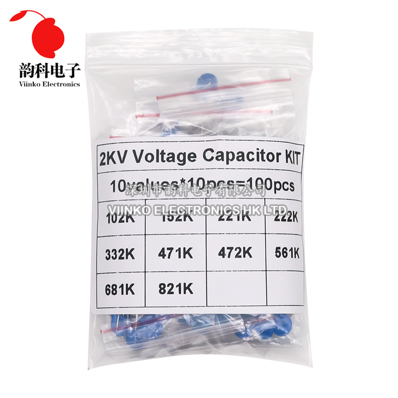 100ชิ้นชุดจัดประเภทเซรามิกแรงด - Capacitor Kit Assortment บทวิจารณ์และราคา
